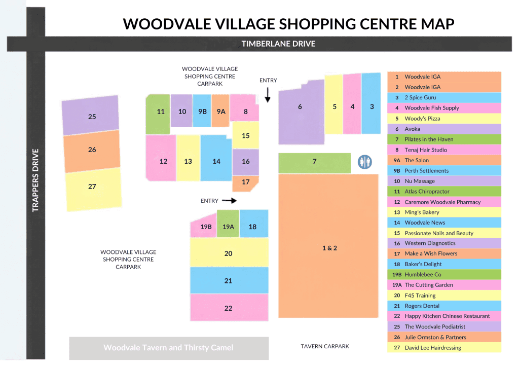 Woodvale Village Shopping Centre Shop Map